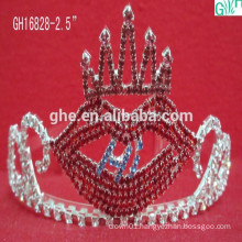 Beautiful and lovely red lips crown,kids princess tiara